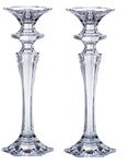 Barski - Beautiful Crystalline Candlesticks - Candlestick is 10 " H - Made in Europe - Pair of 2