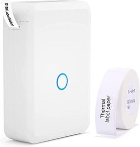 Small Smart Label Maker D110 with a Roll Paper, Wireless Bluetooth 1/2 inch Sticker Printer, Easy to Print Name, Text, Cable Labels, Price Tags, Barcode, Emojis, Symbols and More