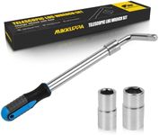 MIKKUPPA Telescoping Lug Wrench - Extended Wrench Lug Nut Removal Tools, 1/2 Drive with 17/19mm and 21/23mm Chrome Sockets for Car, Van, Truck, Caravan