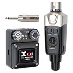 Xvive U45 Wireless in Ear Monitor System 5.8ghz IEM System Transmitter and bodypack Receiver for Studio, Band Rehearsal, Live Performance, Channel Scan Mode, Black