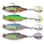 Berkley Pulse Realistic Roach Flash - Soft Rubber fishing lures with spinner blade tail and razor sharp hooks. Lures for fishing for perch, zander, pike and bass. Ready to fish spinning lures., 9cm