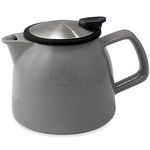 FORLIFE Bell Ceramic Teapot with Strainer, 770 ml, Grey