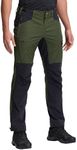 Pioneer Camp Men's Ventilated Hiking Pants – Cordura Reinforced Durable Stretch Trail Pants for Mountain Trekking Climbing Army Green,Black