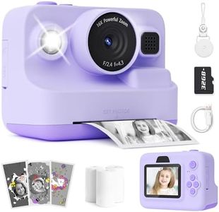 Manttely Kids Camera Instant Print, Christmas Birthday Gifts for Girls Boys Age 3-12, 2.4" Screen 1080P Digital Camera for kids,Portable Toy for 3 4 5 6 7 8 9 10 11 Year Old Girls Boys Toddlers Purple
