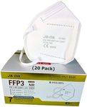 Spanner In The Works FFP3 Masks Pack of 20 With >99% Filtration Efficiency - Individually Wrapped Disposable Face Masks | Dust Masks For Sanding | Filtering Facepiece Respirator | 7 layer Facemask