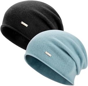 HAMUNI Wool Slouchy Beanie for Women, Soft Warm Beanies Hats- Lightweight & Breathable Knitting Skull Beanies Cap for Spring, Fall, Winter