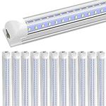 SHOPLED 8FT LED Shop Light,72W 9360LM 6000K Daylight White, V Shape ETL ertified T8 Tube Light,led Shop Lights for Garage,for Replacement Fluorescent Light Fixture,Shop Lights for Workshop 12-Pack