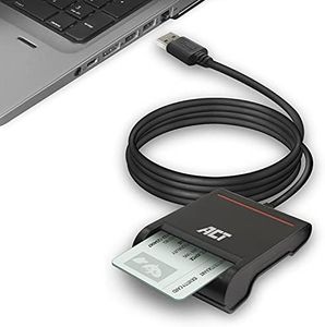 ACT eID Card Reader Belgium, USB Chip Card Reader, Not for ID App 2, Power LED Status - AC6015