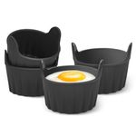 MAGEDON 4 Pcs Air Fryer Egg Poacher, Ramekins for Air Fryer. Microwave Egg Poacher, Food Grade Poached Egg Moulds. Ramekins Baking Cups for Souffle Dishes Muffin Cupcakes Custard and Pudding