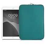 kwmobile Neoprene Pouch Compatible with 9,7"-11" Tablet - Universal Sleeve Case Cover with Zipper for Tablet - Petrol