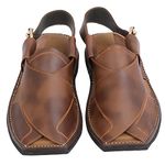 Peshawari Sandal Zalmi for Men - Tan (Two Tone) (numeric_8)