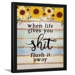 Chaka Chaundh - Bathroom posters with frame - Washroom Quotes Frames - Toilet Quotes Wall Hanging - bathroom etiquette poster – bathroom rules poster - (14 X 11 inches)