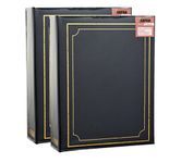 Arpan Photo Album 6x4"/10 x 15cm for 200 Photos, Slip in Case Padded Album Pack of 2 (Blue Padded)