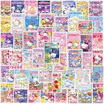 50 Pcs Japanese Anime Stickers for Kids Teens Adults Boys Girls Gift,Stickers Pack for Laptop,Skateboard,Luggage,Car,Bike, Cup,Computer,Water Bottle Decor,Kawaii Sanrio Vinyl Waterproof Sticker Decal