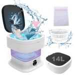 Portable Washing Machine, 14L 2.2kg 2 in1 Mini Washing Machine and Dryer with Laundry Bag Cleaning of Underwear, Baby Clothes, Socks, Cap, Lavadora Portatil Suitable for Apartments, Dorm, Camping, RV