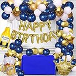Navy Blue Gold Birthday Party Decor