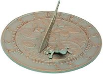 Whitehall Products 493 Frog Sundial, 12x12, Copper Verdi