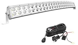 YITAMOTOR LED Light Bar 32 inches White Curved Light Bar 180W Spot Flood Combo Off Road Lights with 12V Wiring Harness Compatible for Pickup, Jeep, Car, Truck, Boat, ATV, Motorcycle