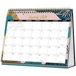 Desk Calendar 2024-2025 - Calendar 2024-2025 from March 2024 to August 2025, Running weekly memo page, 25.3 x 20.5 x 7.8 cm, Home study office Tricolor