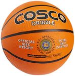 Cosco Original Nylon Dribble Basket Balls (Orange, Size 7)