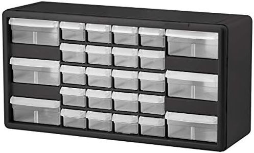 Akro-Mils 10726 26-Drawer Plastic Parts Storage Hardware and Craft Cabinet, 20-Inch by 10-1/4-Inch by 6-3/8-Inch, Black Gray