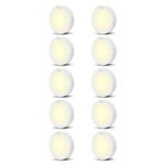 Murphy Aluminium 3W Strikon Round Led Surface Cabinet Down Light (Pack Of 10, Warm White)