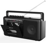 WTB-777 Portable Cassette Player Boombox, AM/FM Radio Stereo with Bluetooth, USB, Recorder, Earphone Jack, DC/AC Powered, Boombox MP3 Conversion from Radio to Cassette, Cassette Tape Recorder