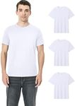 Pioneer Camp Mens Bamboo Viscose T Shirt Ultra Soft White Plain Tshirts for Men Cooling Crew Neck Casual Basic Tee Shirt