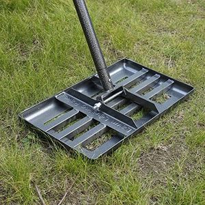 Lawn Leveling Rake,Stainless Steel Lawn Leveler with 18”x10” Ground Plate, 72” Adjustable Long Handle, Level Lawn Tool for Grass, Golf Field, Level Soil or Dirt Ground Surfaces