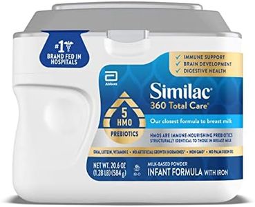 Similac® 360 Total Care®* Infant Formula, Has 5 HMO Prebiotics, Our Closest Prebiotic Blend to Breast Milk, Non-GMO,‡ Baby Formula Powder, 20.6-oz Tub