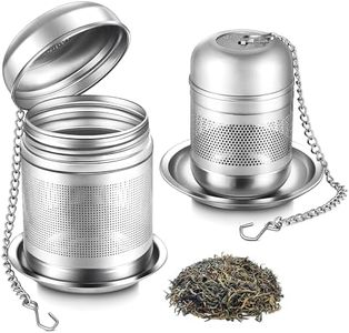 Inefticism 2 Pcs Tea Infuser for Loose Tea and Seasonings, Also Known As Tea Strainer, Tea Steeper and Tea Filter with A Long Chain Has Extra Fine Mesh. Material of Tea Infuser Is 304 Stainless Steel