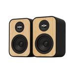 House of Marley Uplift Bookshelf Speakers - Bluetooth Speakers with AUX Input & RCA Cable, Smartphone, Turntable Compatible - Hifi Active Bookshelf Speaker, Sustainable Design