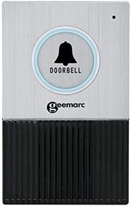 Geemarc DOORBELL 595 U.L.E.- Doorbell for Pairing with Amplidect 595U.L.E. and Ringer 595 U.L.E.- Intercom Function- Waterproof Transmitter- Black/Grey Colour