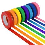 Anterat 8 Rolls Colored Masking Tape 262ft x 1 Inch Colorful Painters Craft Tape for Art DIY Supplies