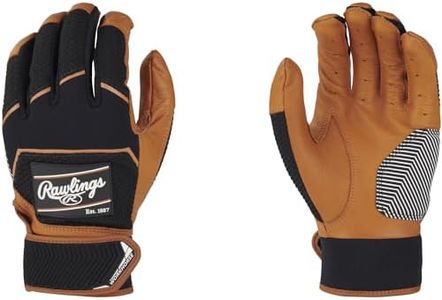 Rawlings | Workhorse Baseball Batting Gloves | Adult X-Large | Caramel/Black