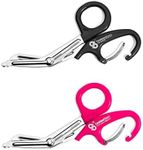 CarabinerShears Trauma Shears with Carabiner Clip (Black + Pink Bundle)