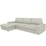 CRIUSJA Couch Covers for IKEA Kivik Sectional 3 seat with Chaise (318cm/125.2in), Couch Covers for 3 Cushion Small Couch with Cushion Covers, Sofa Slipcovers for Living Room (Customized Covers)