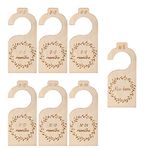 KINBOM 7pcs Wood Closet Dividers, from Newborn to 24 Months Nursery Decor Hanger Month Baby Closet Clothes Dividers for Closets Hanging Baby Closet Organizers