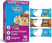 Rice Krispies Treats Marshmallow Snack Bars Variety Pack, Kids Snacks, School Lunch, 12.4oz Box (16 Bars)