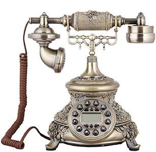 TelPal Corded Classic Antique Vintage Old Fashion Telephone for Home Office Decoration