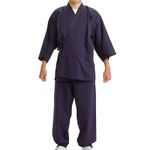 Edoten Men's Japan Kimono quilted clothes Sashiko Samue, Purple, Medium