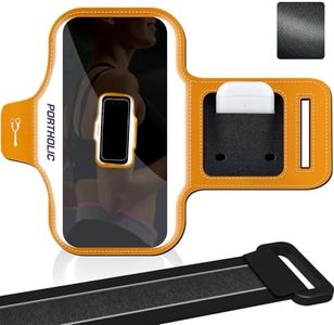 PORTHOLIC 2025 Running Armband Water Resistant Sports Phone Holder Case with Extension Strap,Card Slot Up to 6.9" Phone for iPhone 17/16/15/14/13 Plus Air Pro Max XR/XS, Galaxy S25/24/S10