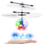 Flying orb ball toys for Kids,flying spinner hand rc plane mini drone,LED lights helicopter hover ball,Indoor and outdoor UFO toys for adults/children,birthday for boys and girls