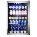 Electactic Beverage Cooler, 4.5 Cubic Feet Mini Glass Door Cooler with 145 Cans for Soda Wine, Beer, Beverage Cooler with Temperature Control for