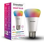 HomeMate WiFi Smart LED Bulb | 9 Watt, E27 Base, Music Sync | Last State Memory | 16 Million Colours | Warm and Cool White | Compatible with Alexa and Google Home