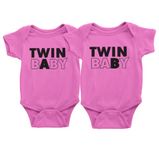 Pranawan Clothing Baby Twin A Twin B Romper 0-12 months UNISEX Pink