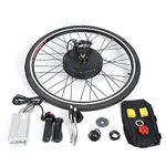 ROMYIX 28'' Electronic Bike Conversion Kit 250/500/800 /1000W Brushless Motor Hub Control E-Bike Conversion Kit Front/Rear Wheels Speed Controller With LCD Display (36V 500W,Without LCD)