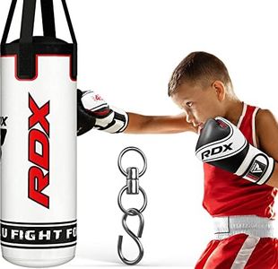 RDX Kids Punching Bag 2FT with Punch Gloves, Heavy Filled Boxing Set, Non Tear Maya Hide Leather Junior Hanging Bag, Kickboxing MMA Grappling Muay Thai Taekwondo Karate BJJ Workout Training