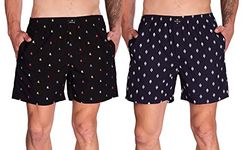 Men Boxer Shorts/Premium Cotton Boxers Side Pocket Printed Large 0204 (Pack of 2) Assorted