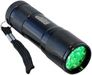 HQRP Pocket/Portable Powerful Green Light Flashlight with 9 LEDs for Navigation/Night Walking Plus HQRP UV Meter